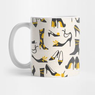 Black Fancy Footwear with Gold Details Mug